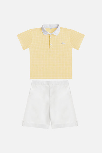 Charlie Polo & Shorts Set in Yellow