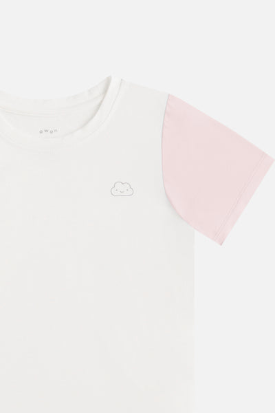 2 pcs Short Sleeves Top in Pink