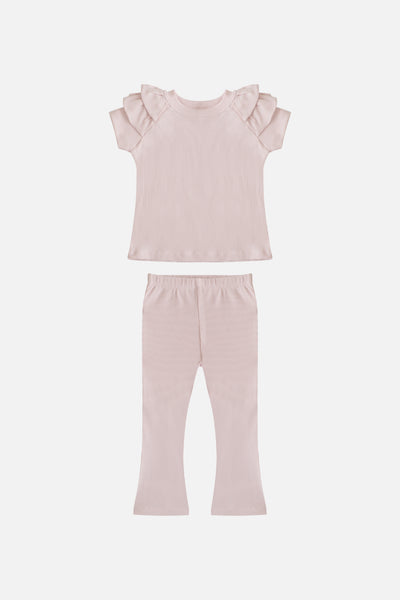 Faye Soft Rib Set in Pink