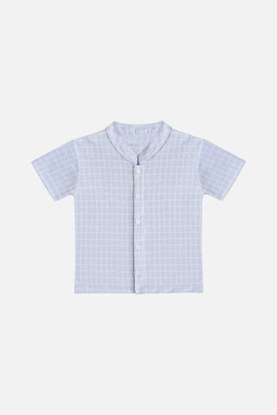Maxime Top & Suspender Set in Blue