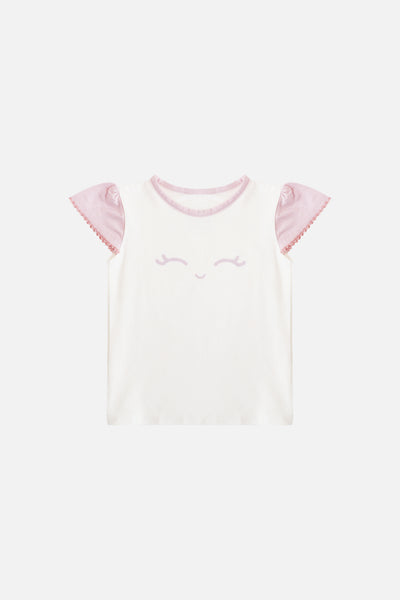 Smiley Luna with Ruffle Bloomer in Pink