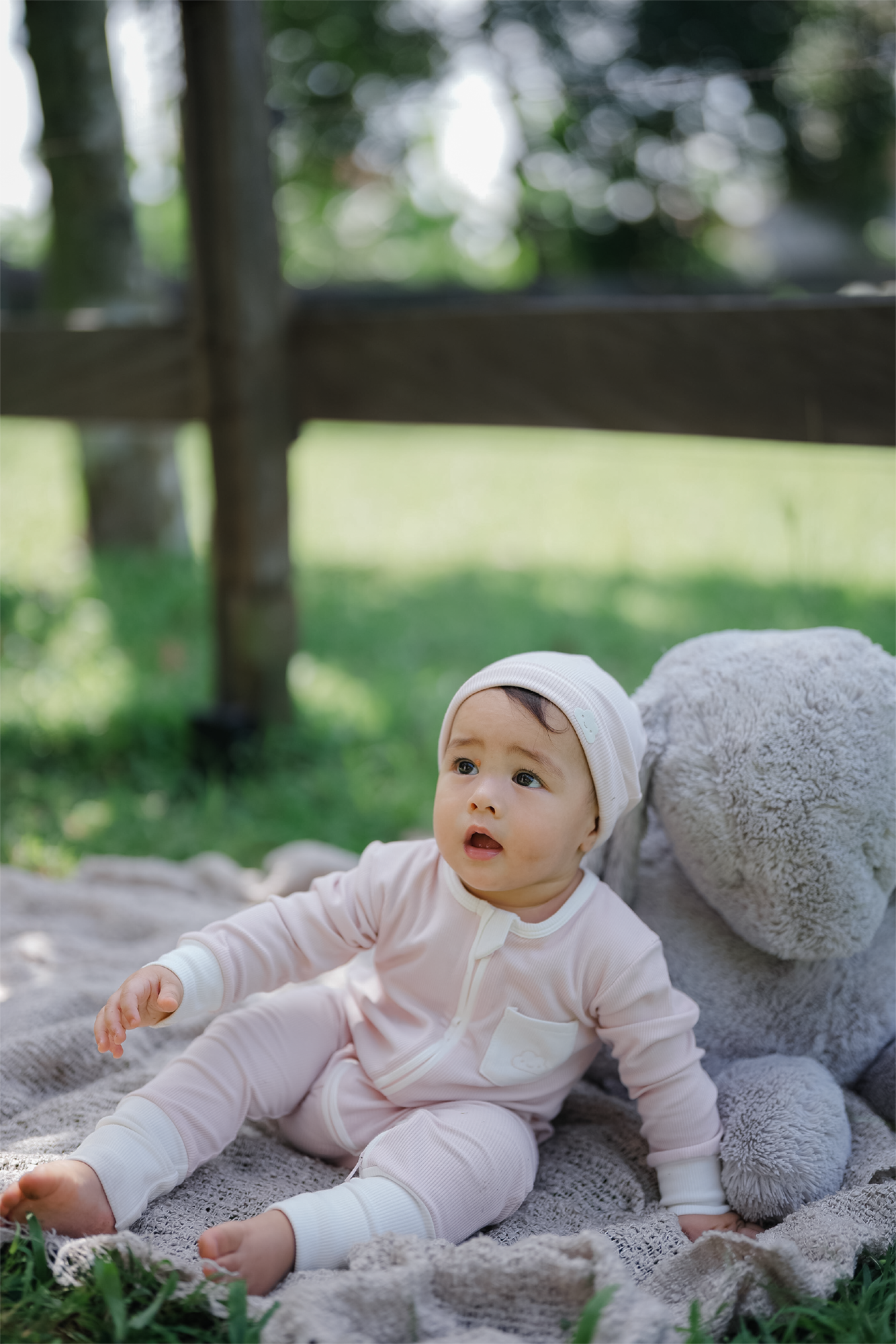 Unisex Soft Rib Sleepsuit in Pink