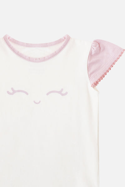 Smiley Luna with Ruffle Bloomer in Pink