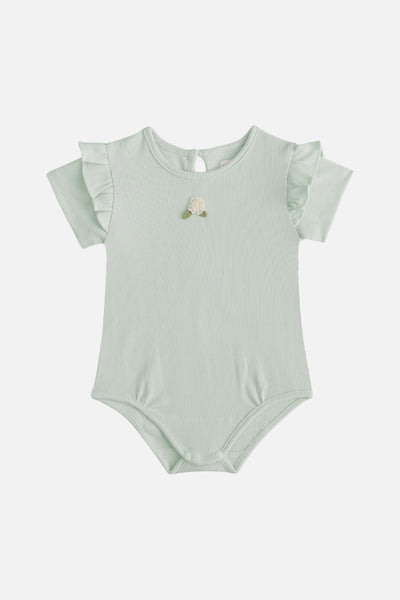 Esme 2 in 1 Soft Rib & TENCEL Onesie in Sage