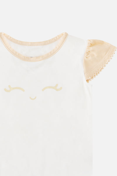 Smiley Luna with Ruffle Bloomer in Yellow