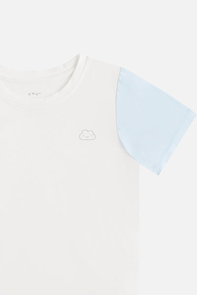 2 pcs Short Sleeves Top in Blue