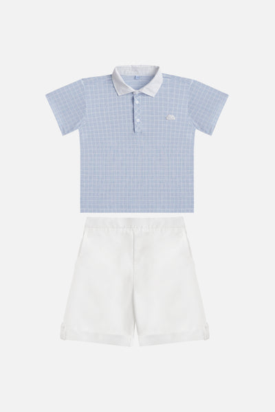 Charlie Polo & Shorts Set in Blue