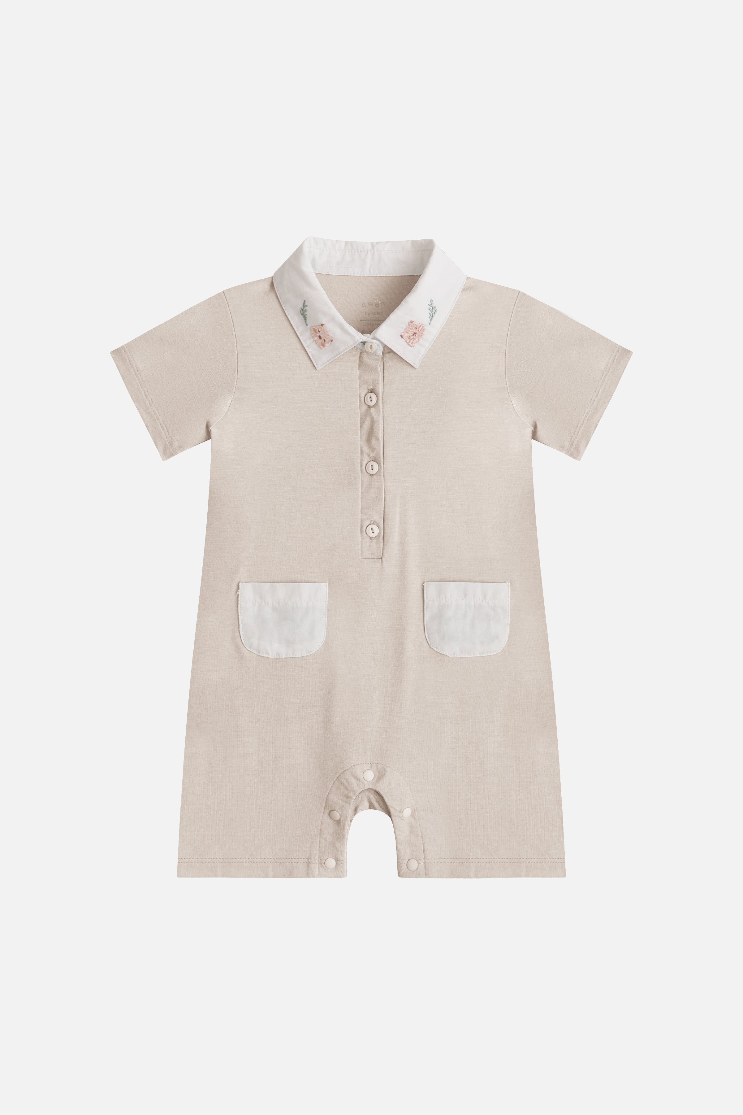 Ubu Bear Romper in Beige