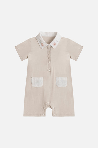Ubu Bear Romper in Beige