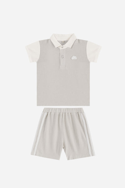 Boy Polo Set in Grey