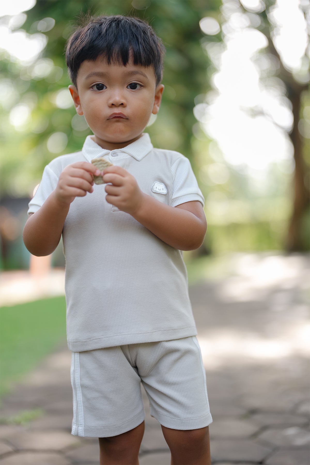 Boy Polo Set in Grey