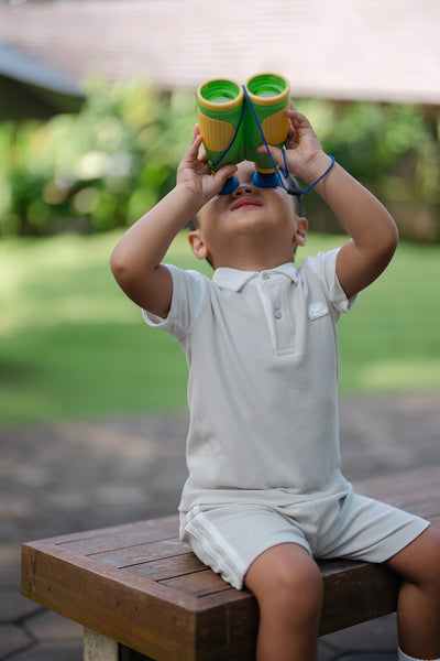 Boy Polo Set in Grey