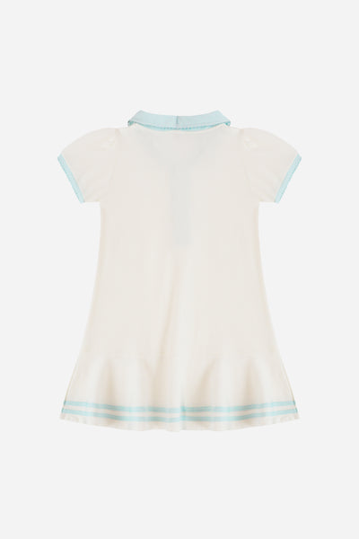 Girl Polo Dress in White