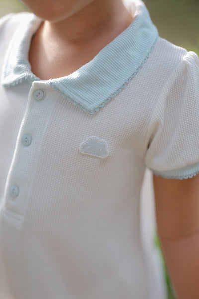 Girl Polo Dress in White