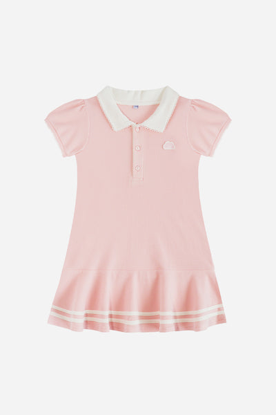 Girl Polo Dress in Pink