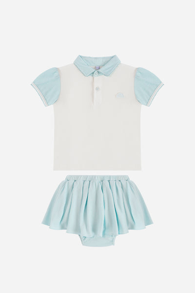 Baby Girl Polo Set in Blue