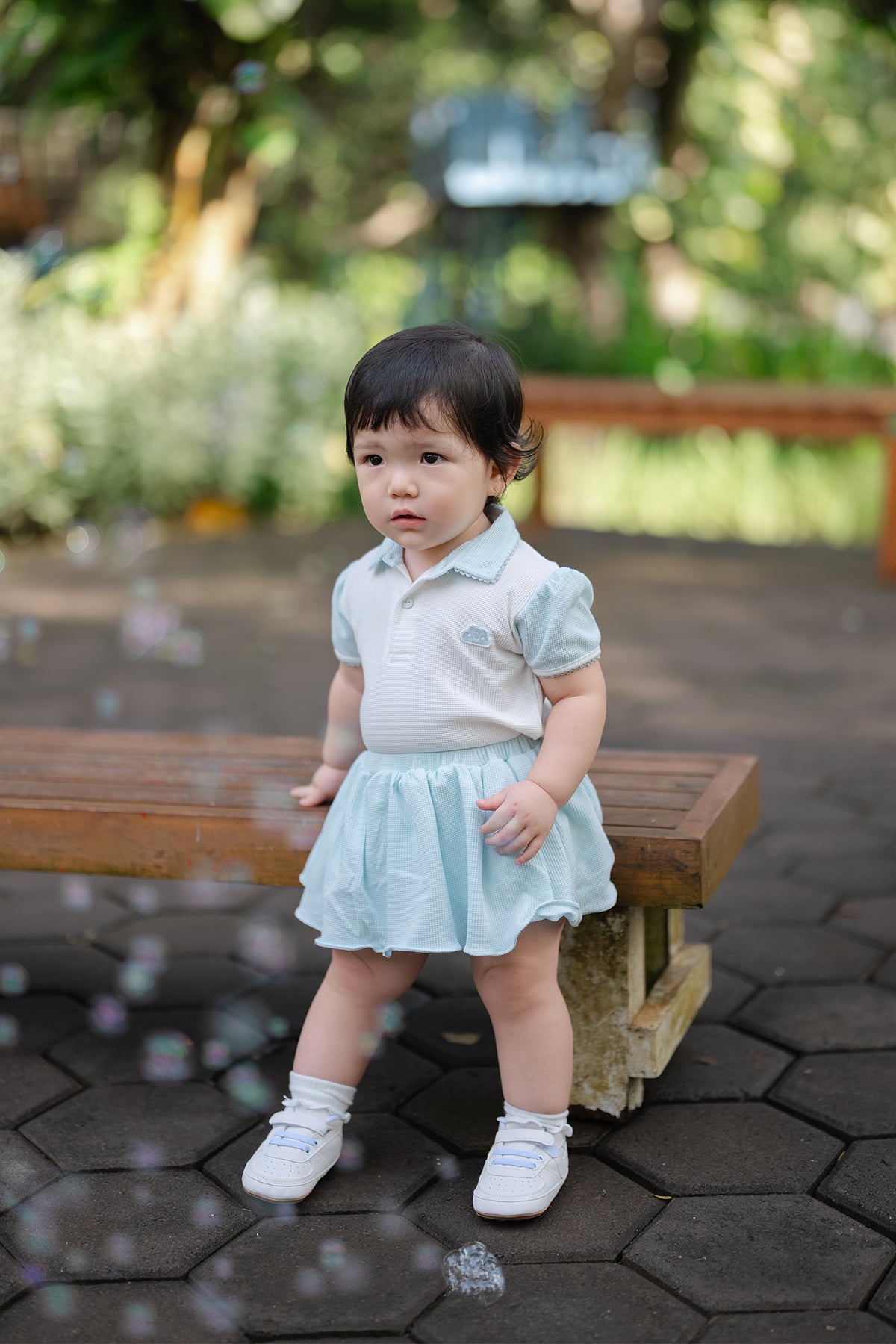 Baby Girl Polo Set in Blue