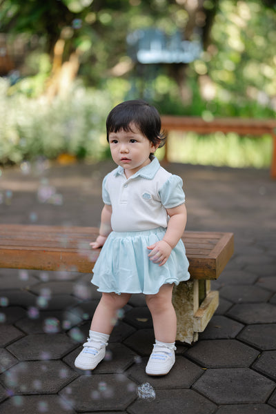 Baby Girl Polo Set in Blue