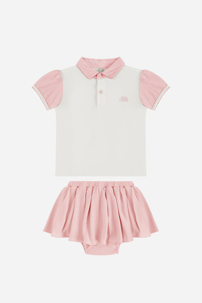 Baby Girl Polo Set in Pink