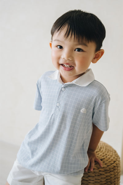 Charlie Polo & Shorts Set in Blue