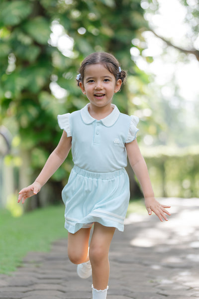 Girl Polo Set in Blue