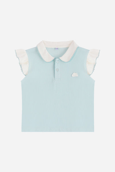 Girl Polo Set in Blue