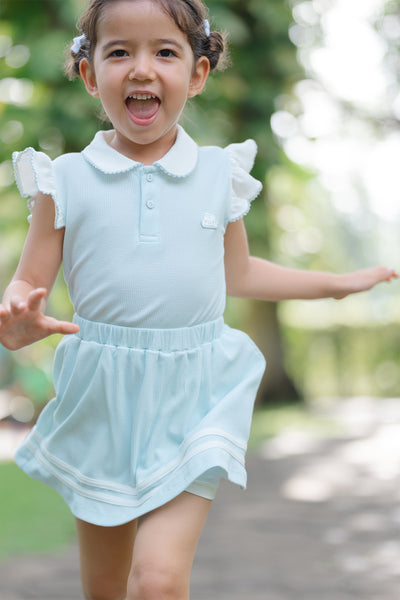 Girl Polo Set in Blue